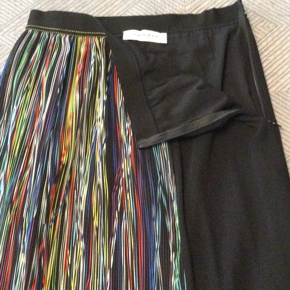 Sandro Paris size 2 black and multicolored midi length skirt - Picture 4 of 6